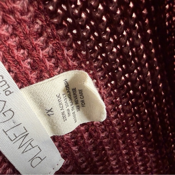 Plant Gold Red Cardigan with Braiding Detail - Picture 5 of 7